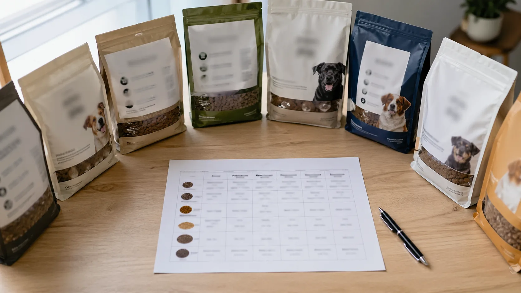emballages croquettes chien light comparatif nutritionnel tableau analyse