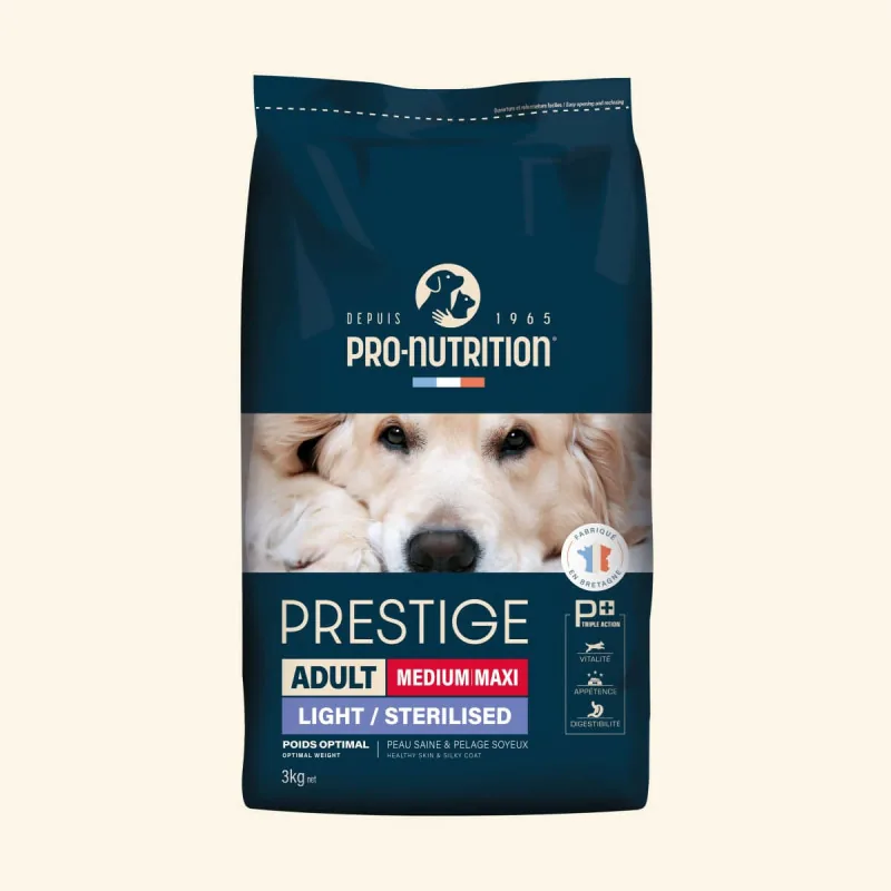 croquettes Flatazor Prestige Light Stérilisé chien adulte taille moyenne grande