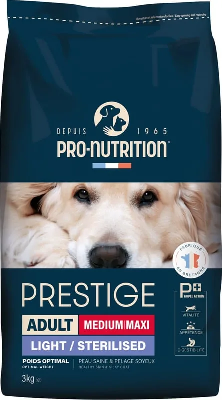 croquettes Flatazor Prestige Light Stérilisé chien adulte moyenne grande taille