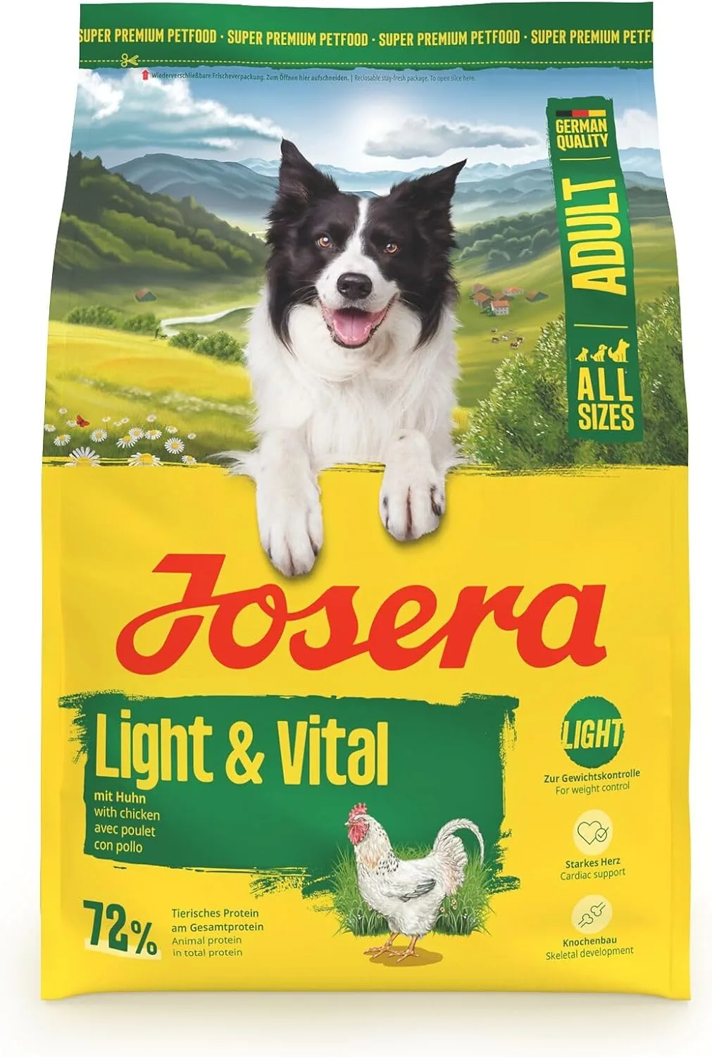 croquettes Josera Light Vital adulte chien surpoids poulet pois sans blé 3kg