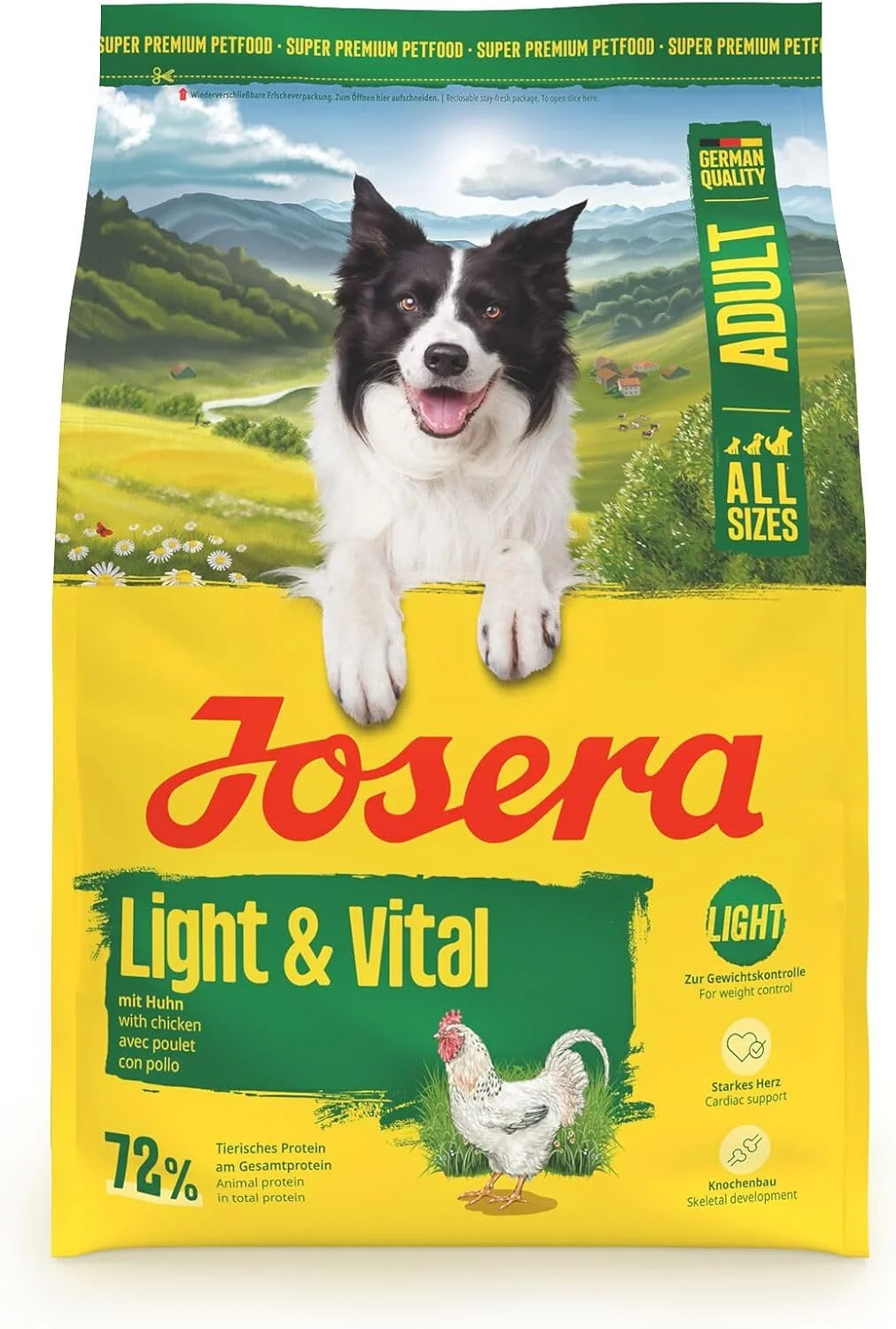 Croquettes Josera Light Vital adulte poulet pois sans blé chien surpoids 3kg