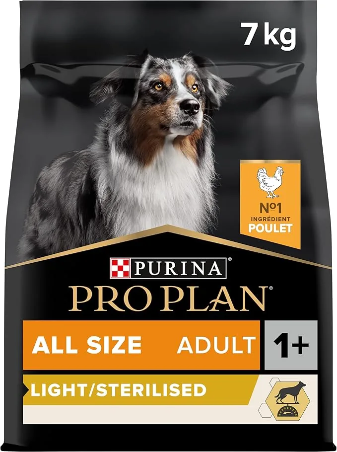 croquettes Purina Pro Plan Light Stérilisé chien adulte sac 7kg gestion poids
