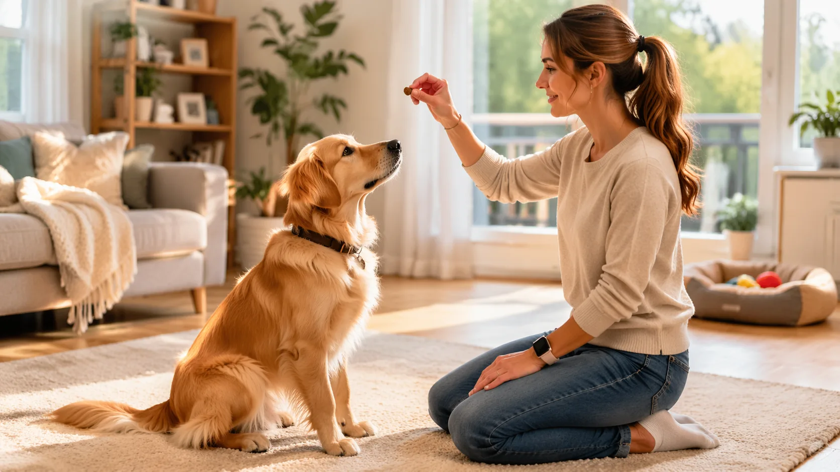propriétaire éducation chien friandise refus bienveillant discipline