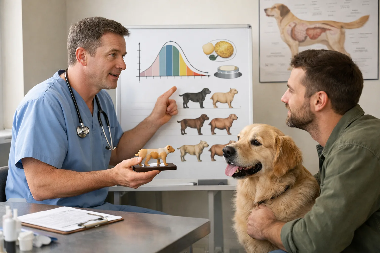 vétérinaire consultation propriétaire chien obésité prévention éducation